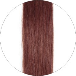 #33 Mahogany Brown, 50 cm, Pre Bonded Hair Extensions, Double drawn