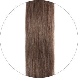 #6 Medium Brown, 40 cm, Pre Bonded Hair Extensions, Double drawn