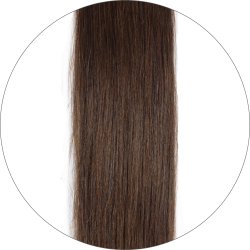 #4 Chokladbrun, 60 cm, Nail hair, Single drawn